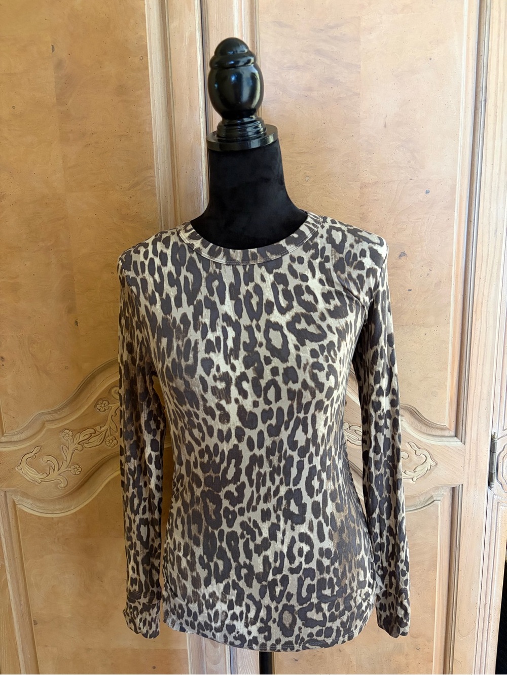 Alexander Wang Black and Tan Knit Label Crew